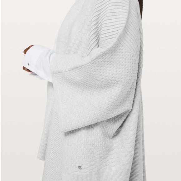 lululemon athletica Sweaters - Lululemon Dream Weaver kimono-inspired wrap gray